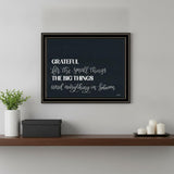 Grateful For Everything Black Framed Print Wall Art