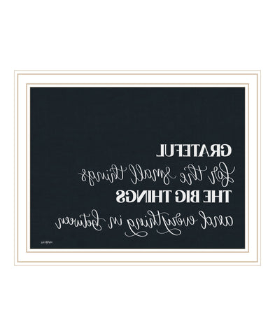 Grateful For Everything White Framed Print Wall Art