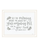 Your Unfailing Love White Framed Print Wall Art