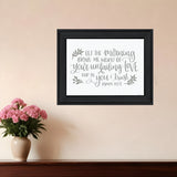Your Unfailing Love Black Framed Print Wall Art