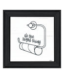 Empty Toilet Paper Roll Black Framed Print Wall Art