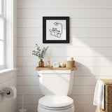 Empty Toilet Paper Roll Black Framed Print Wall Art