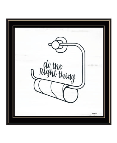 Empty Toilet Paper Roll Black Framed Print Wall Art