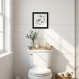Empty Toilet Paper Roll Black Framed Print Wall Art