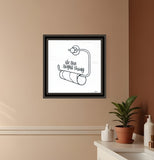 Empty Toilet Paper Roll Black Framed Print Wall Art