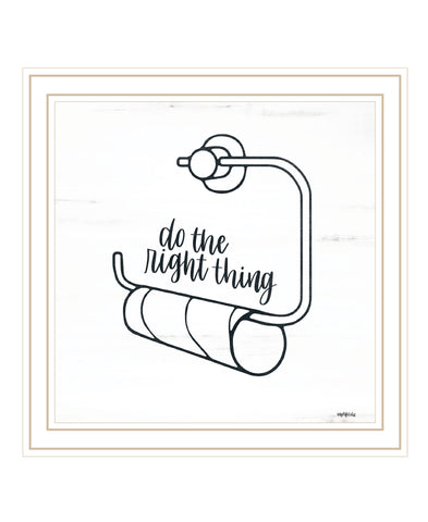 Empty Toilet Paper Roll White Framed Print Wall Art