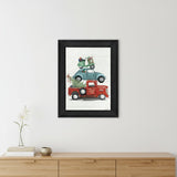Holiday Travels Black Framed Print Wall Art