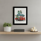 Holiday Travels Black Framed Print Wall Art