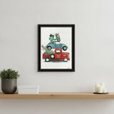 Holiday Travels Black Framed Print Wall Art