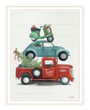 Holiday Travels White Framed Print Wall Art