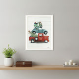 Holiday Travels White Framed Print Wall Art