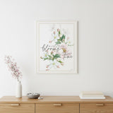 Everything Bloom White Framed Print Wall Art