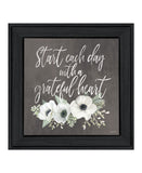 Grateful Heart Black Framed Print Wall Art
