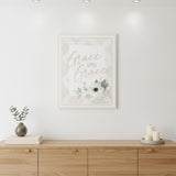 Grace Upon Grace White Framed Print Wall Art
