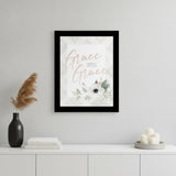 Grace Upon Grace Black Framed Print Wall Art