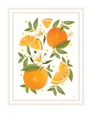 Citrus Orange Botanical White Framed Print Wall Art