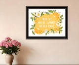Take Me Where Summer Never Ends Black And Gold Framed Print Wall Art