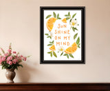 Sun Shine on My Mind Black Framed Print Wall Art