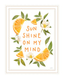 Sun Shine on My Mind White Framed Print Wall Art