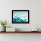Adventure Awaits Black Framed Print Wall Art