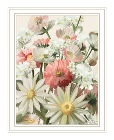 Summer Wildflowers For You White Framed Print Wall Art