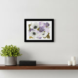 Lilacs and Anemone Black Framed Print Wall Art