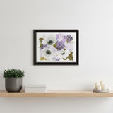 Lilacs and Anemone Black Framed Print Wall Art