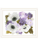 Lilacs and Anemone White Framed Print Wall Art
