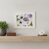 Lilacs and Anemone White Framed Print Wall Art