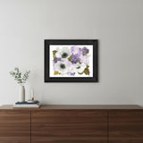 Lilacs and Anemone Black Framed Print Wall Art