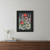Summer Garden Buzz Black Framed Print Wall Art