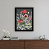 Summer Garden Buzz Black Framed Print Wall Art