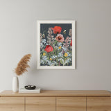 Summer Garden Buzz White Framed Print Wall Art