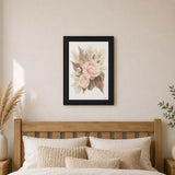 BOHEMIAN BOUQUET Black Framed Print Wall Art
