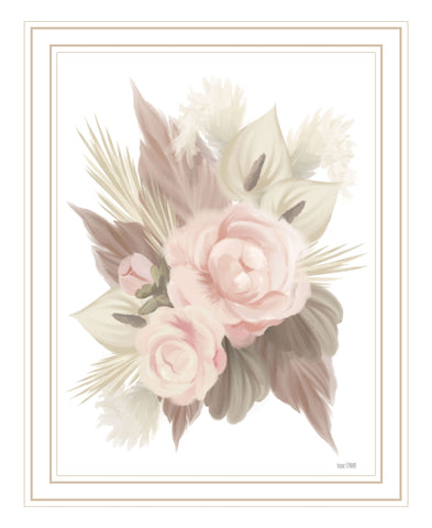 BOHEMIAN BOUQUET White Framed Print Wall Art