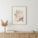 BOHEMIAN BOUQUET White Framed Print Wall Art