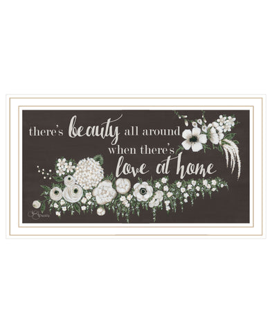 Love At Home White Framed Print Wall Art
