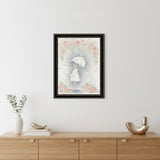 Georgia In The Rain Black Framed Print Wall Art