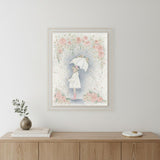 Georgia In The Rain White Framed Print Wall Art