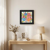 Spring Floral Black Framed Print Wall Art