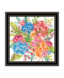 Spring Floral Black Framed Print Wall Art