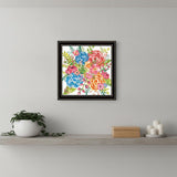 Spring Floral Black Framed Print Wall Art