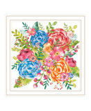 Spring Floral White Framed Print Wall Art