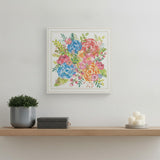 Spring Floral White Framed Print Wall Art