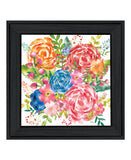 Spring Floral Black Framed Print Wall Art