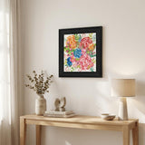 Spring Floral Black Framed Print Wall Art