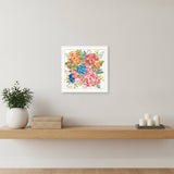 Spring Floral White Framed Print Wall Art