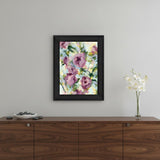 Abstract Floral Black Framed Print Wall Art