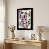 Abstract Floral Black Framed Print Wall Art