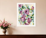 Abstract Floral White Framed Print Wall Art